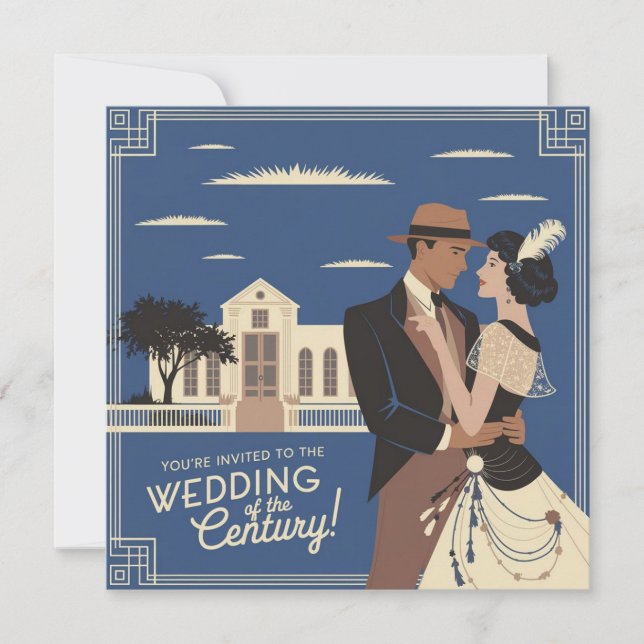 Convites Você é convidado para o casamento do século (Frente)