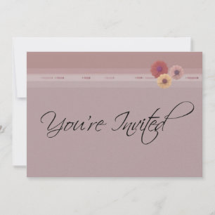 Convites Você é convidado para um floral personalizável ros