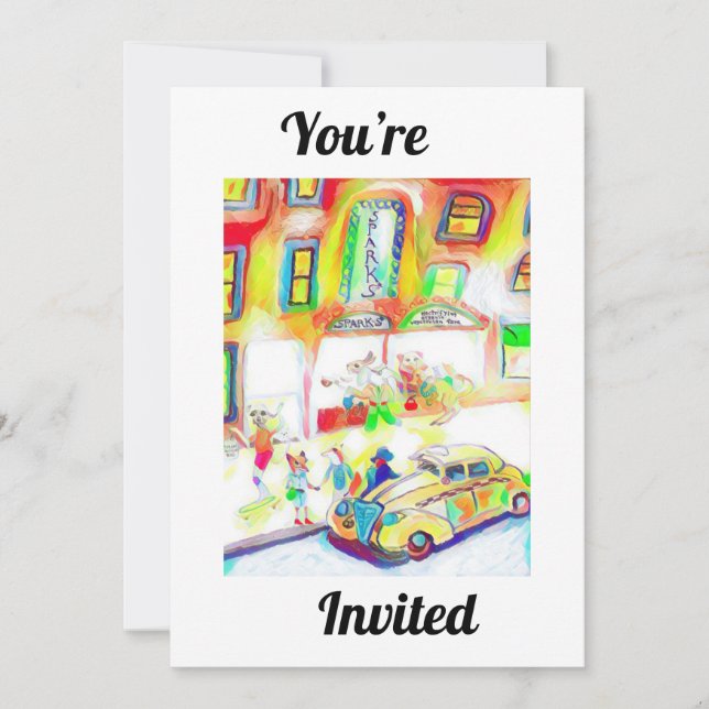 Convites Você é convidado para uma noite na cidade (Frente)