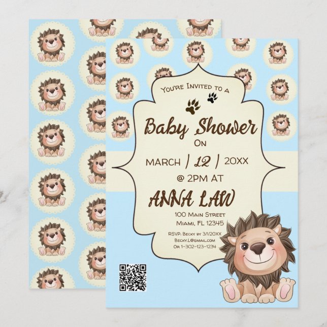 Convites Você é Grrreat Bebê Leãozinho  (Frente/Verso)