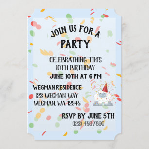 Convites Você É Iêti Para Festejar O Festa De Aniversário B