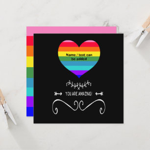 Convites Você É Incrível! Rainbow Heart