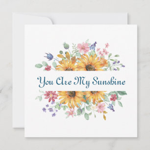Convites Você é minha citação de Sunshine e Sunflower