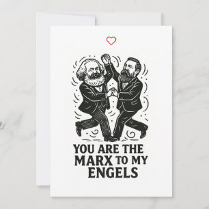 Convites Você é o Marx para a minha placa de Namorados Enge