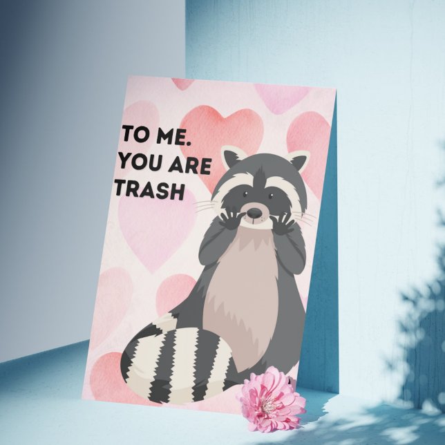 Convites "Você é o meu tesouro brilhante" Engraçado Namorad ("You're My Shiny Treasure" Funny Raccoon Valentine's Day Card)