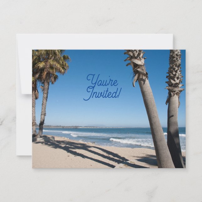 Convites Você é o tema da praia convidada (Frente)