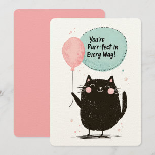 Convites Você é Purr-fect em todos os sentidos! Um Dia Sign