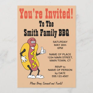 Convites Você é um desenho animado de cachorro quente com C