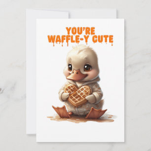 Convites Você é Waffle-y Cute Kawaii Duckling