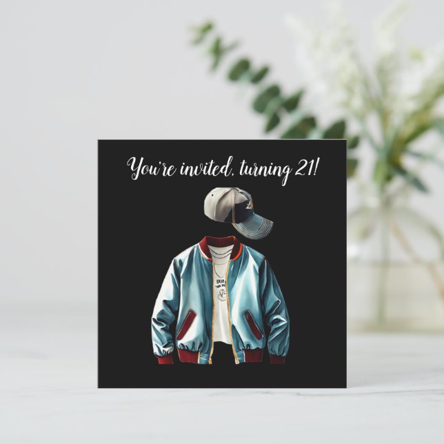 Convites Você está convidado, Fazendo 21! (Em pé/Frente)