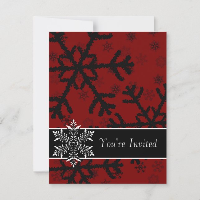 Convites Você está Convidado Flocos de Neve (Frente)