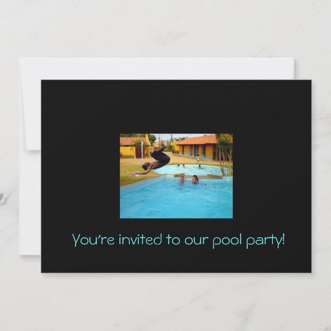 Convites Você está convidado para a nossa festa de piscina! (Frente)