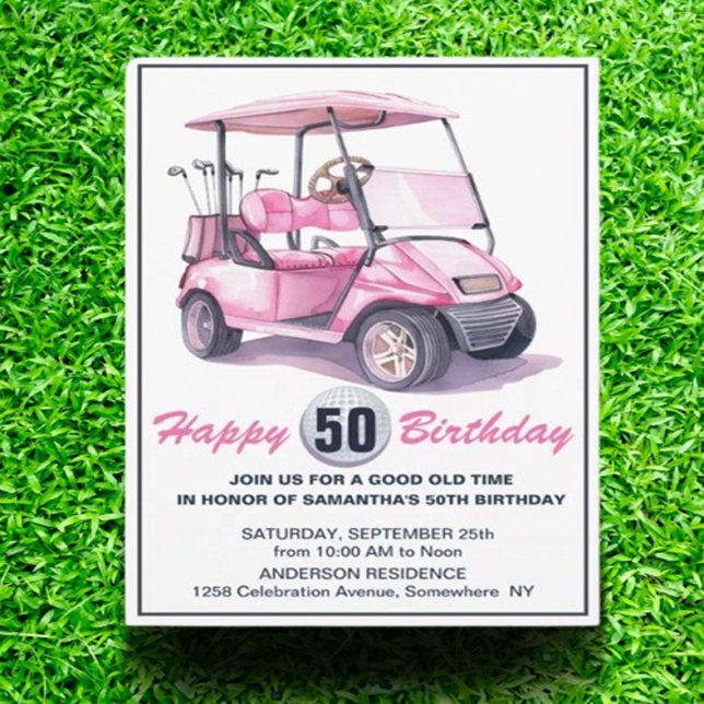 Convites Você está convidado para uma festa de golfe dos 50 (nvite you to a special celebration as I hit the big 5-0)