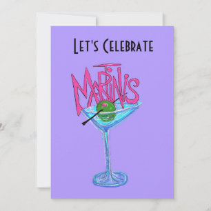 Convites Você está convidado para uma festa Martini! Conv