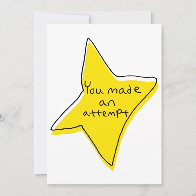 Convites Você Fez Uma Tentativa - Estrela Amarela (Frente)