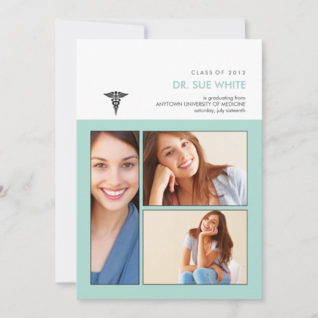 Convites Você foi incriminado por Caduceus Medical Graduati (Frente)