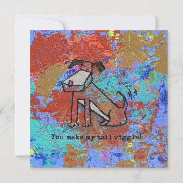 Convites Você me faz mexer a cauda! (Frente)