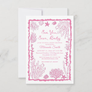 Convites Você Me Vê Logo Menina Churrasco à Beira-Mar