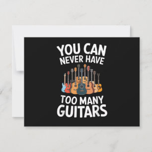 Convites Você Nunca Pode Ter Muitos Violões Músico Divertid