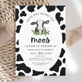Convites Você Ouviu O segundo aniversário Do Moos Cow Boy?