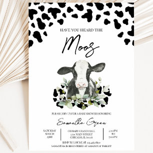 Convites Você Ouviu os Moos Chá de Bebê