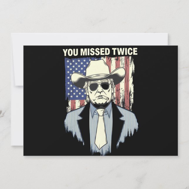 Convites Você Perdeu Duas Vezes O Vaqueiro Trump Ocidental  (Frente)