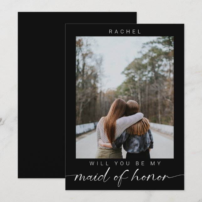 Convites Você será a minha Madrinha de casamento de Chic de (Frente/Verso)