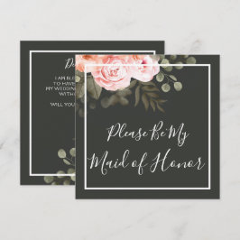 Convites Você Será A Minha Madrinha de casamento Floral Ele