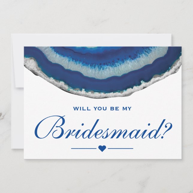 Convites Você Será A Minha Marinho De Bridesmaid. (Frente)