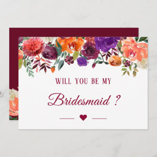 Convites Você Será A Minha Porta De Bridesmaid Burgundy Ora