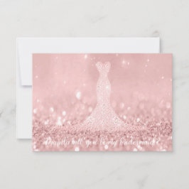 Convites Você será Dama de Honra Brilho Vermelho Bean Diamo