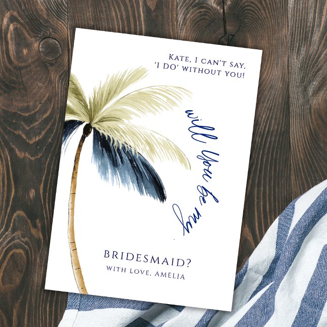 Convites Você Será Eu, Bridesmaid Palm Tree Card? (Criador carregado)