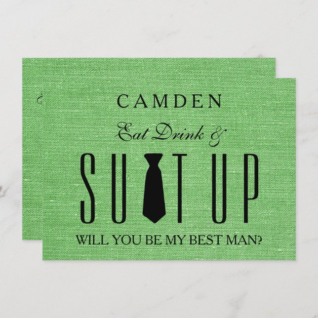 Convites Você será meu Bestman (Frente/Verso)