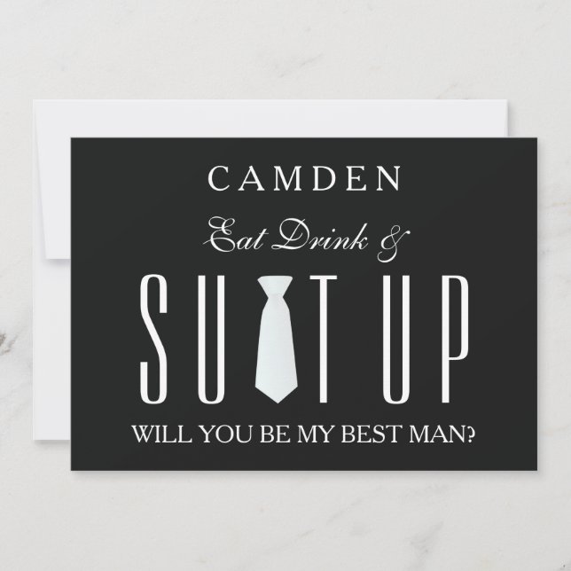 Convites Você será meu Bestman (Frente)