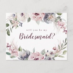 Convites Você será meu boho da dama de honra floral