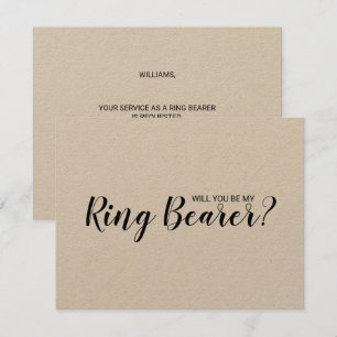 Convites Você Será Meu Canto De Anel? Papel Kraft Russo