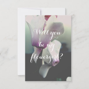 Convites Você será meu cartão-postal floral floral?