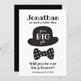 Convites Você Será Meu Estilo De Vintage Do Ring Bearer