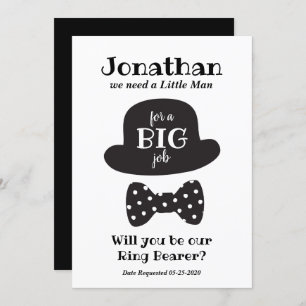 Convites Você Será Meu Estilo De Vintage Do Ring Bearer