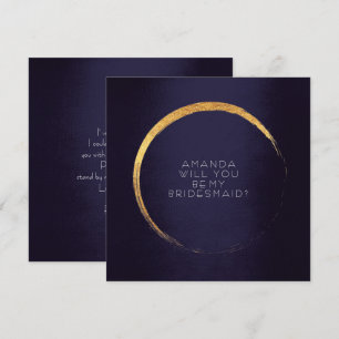 Convites Você será meu marinho dourado do círculo da dam