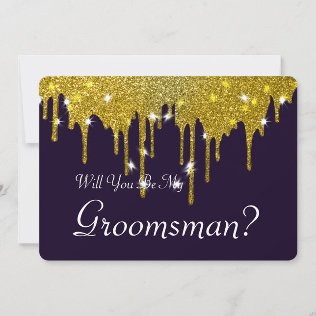 Convites Você Será Meu Padrinho com Imagem de Homem (Frente)