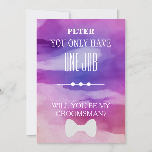 Convites Você Será Meu Padrinho de casamento? (Frente)