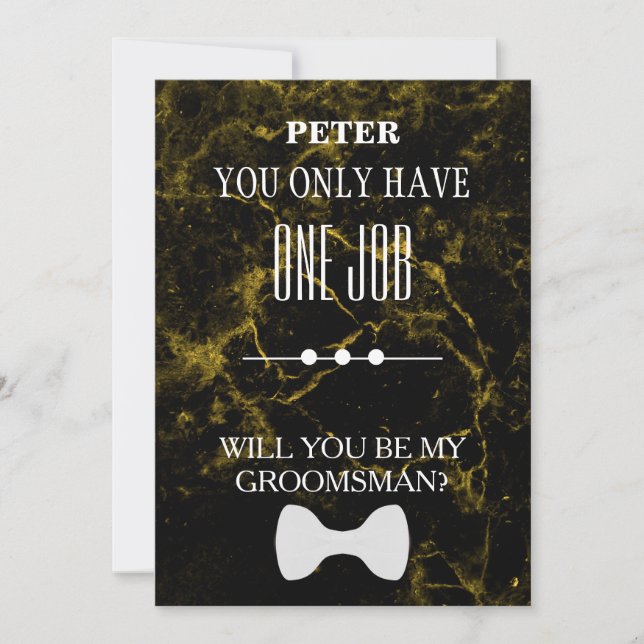 Convites Você Será Meu Padrinho de casamento? (Frente)
