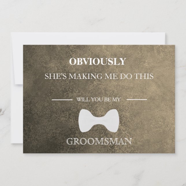 Convites Você Será Meu Padrinho de casamento? (Frente)