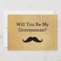 Você Será Meu Padrinho de casamento Bigode Negro?