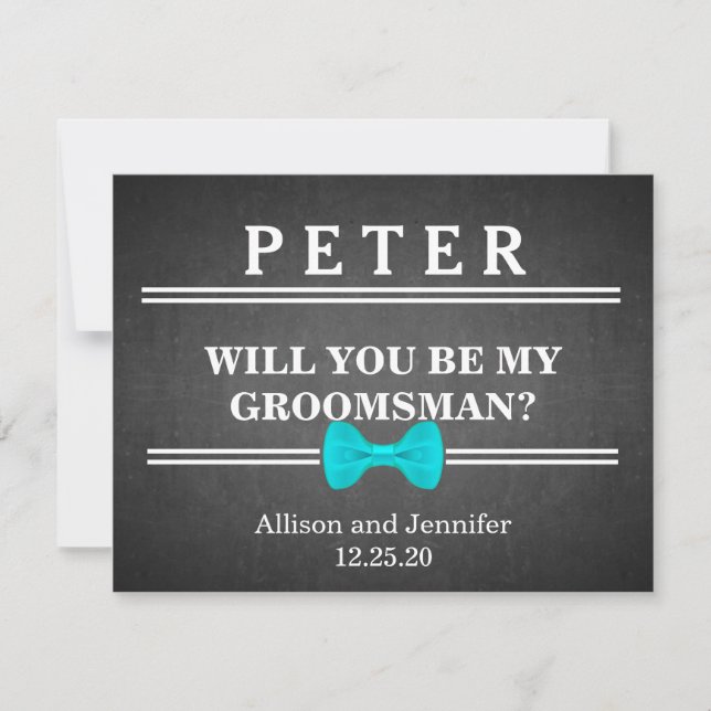 Convites Você será meu Padrinho de casamento? Personalizado (Frente)