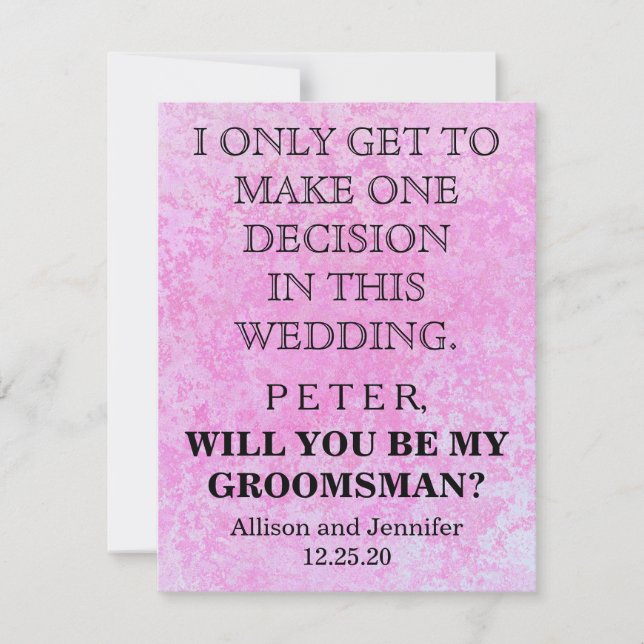 Convites Você será meu Padrinho de casamento? Personalizado (Frente)