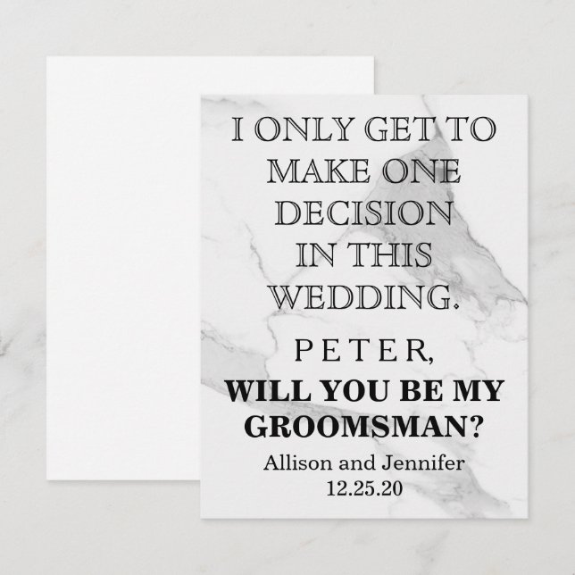 Convites Você será meu Padrinho de casamento?Personalizado (Frente/Verso)