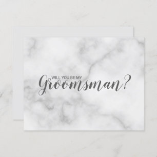 Convites Você Será Meu Padrinho de casamento? Script Marble