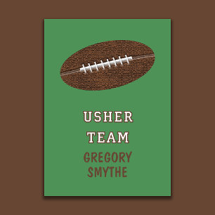 Convites Você Será Meu Tema de Futebol de Usher Card